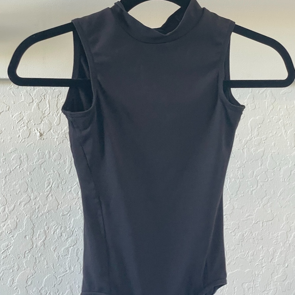 Youth Capezio high neck, black leotard